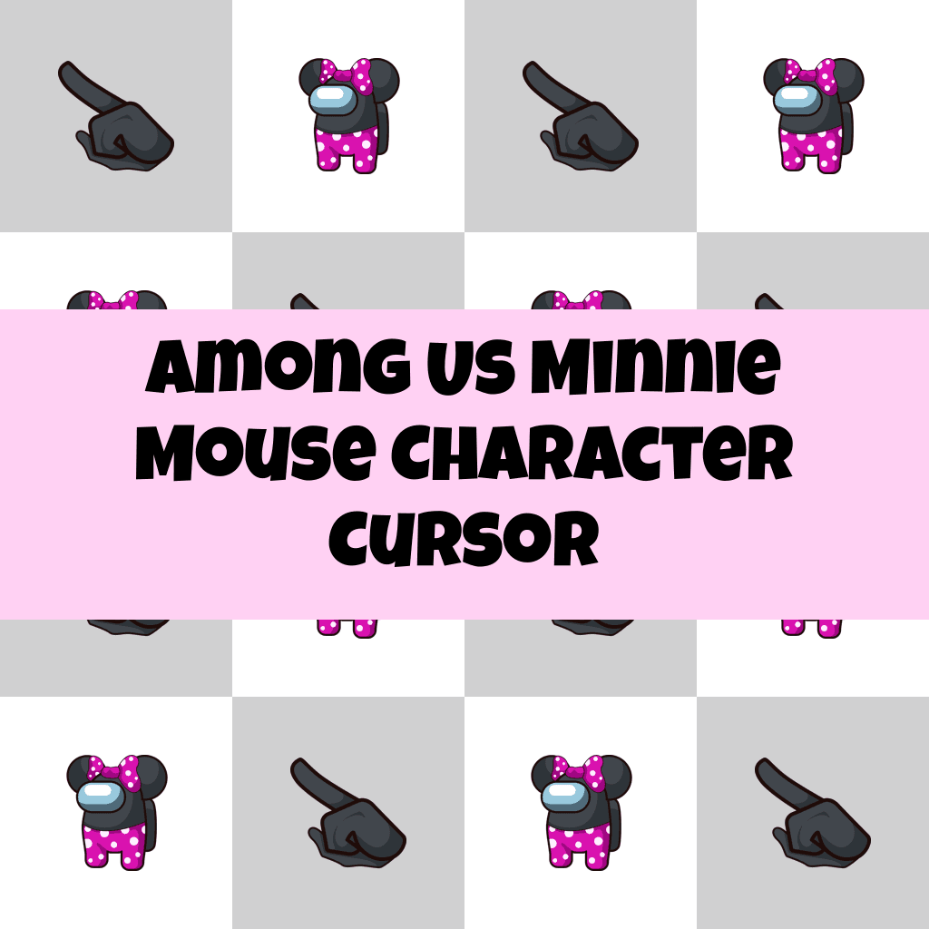 Preview Among Us Minnie Mouse Character cursor custom cursor pack